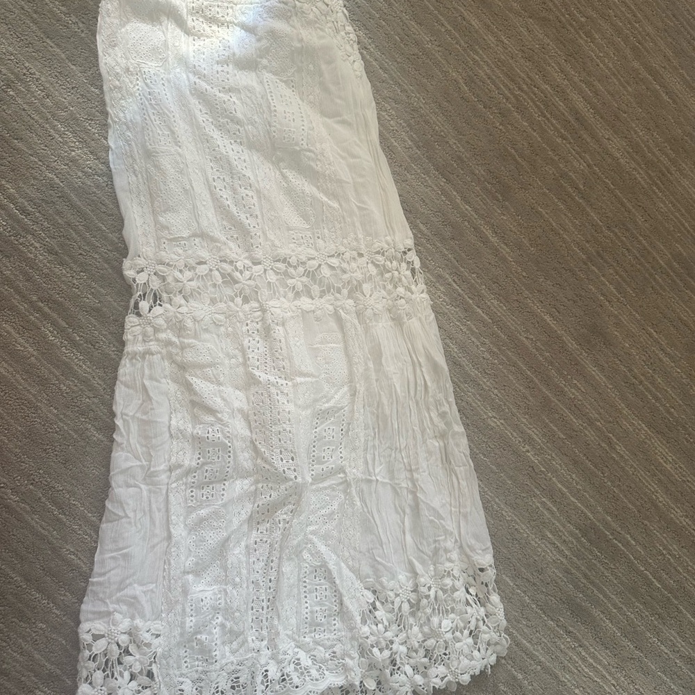 White Lace Maxi Skirt